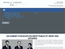 Tablet Screenshot of huon-sarfati-avocats.fr